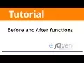 jQuery Tutorials Before and After functions