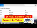 Search Data display in table -