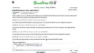 Java Practice It Exercise 14 9 switchPairs 2 Collections and stacks queues