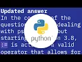 What does colon equal in Python mean