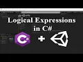 C Lecture 2 Logical operators and Expressions in Unity C