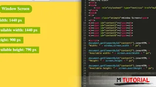 Tutorial JavaScript for beginners Window Screen M Tutorial