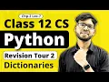 Revision Tour 2 Dictionaries Functions and Operations Class 12 Computer Science Vishal Kumar