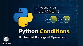 Python Basics for GIS Programming Conditional Statements If Nested If Logical Operators