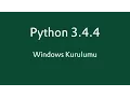 Python 3 4 - Windows Ortaminda Kurulumu