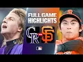 ROCKIES vs GIANTS Full Game Highlights August 14 2026 MLB Season