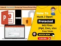 How to password protected Microsoft Office File How to open password protected files