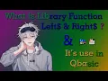 What is String Library Function LEFT RIGHT and it s use in Qbasic