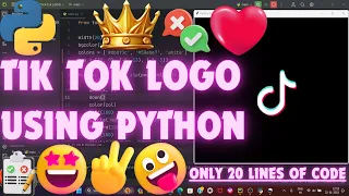 Drawing TikTok Logo using Python Python Turtle Tutorial