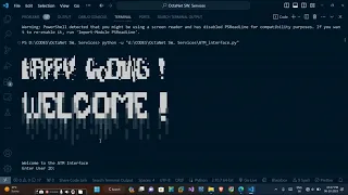 OctaNet SW Services ATM Interface Using Python Console-Based Python Developer Intern