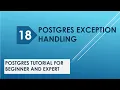 postgres exception postgres exception handling postgres tutorial for beginners postgresql