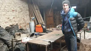 Gaminame 120 sluoksnių Damasko plieno peilį!!!!!