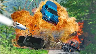 UNDER ATTACK Extreme BeamNG Drive Car Chase