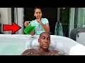 SLIME PRANK IN MY DAD S HOT TUB