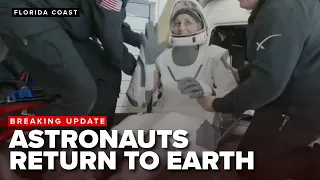 Astronauts taken off SpaceX Capsule after returning to earth
