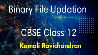 Binary File Updation CBSE Class 12 Computer science using Python in English