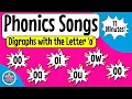 Phonics Songs for Kids Digraphs OO OA OI OU OW Learn to Read Compilation