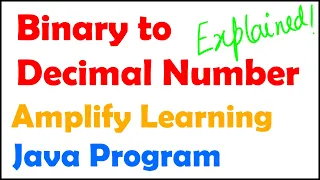 Binary to Decimal Java Program ICSE ISC Computer