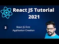 03 First Application Creation React JS Tutorial 2021 NAVEEN SAGGAM