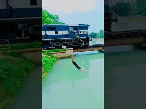 Download MP3 train shots video amzing  swiming with train #trainshots #swimingvideo #indiantelent #train_world_rj