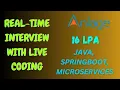Anlage Infotech Java Developer Mock Interview 2-7 Yrs Exp Java 8 Spring Boot Microservices