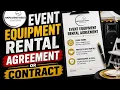 Event Equipment Rental Agreement Contract Event Rental Essentials