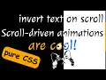 Pure CSS on scroll text inversion