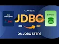 04 JDBC Steps Flow Explained Java Database Connectivity JDBC