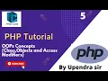 Tutorial-5 OOPs Concept Class Object and Access Modifiers object oriented programming PHP in Hindi