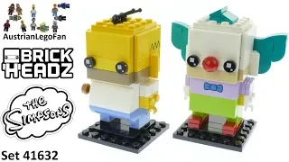 Lego Simpsons Brickheadz 41632 Homer Simpson &amp; Krusty the Clown   Lego Speed Build Review