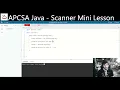 APCSA Java - User Input Scanners Mini Lesson