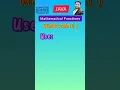 Mathematical Functions in Java Math cbrt