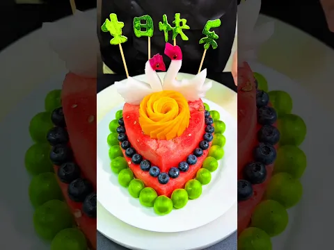 Dad Made a Watermelon Birthday Cake for His Daughter! 🍉🎂 #shorts #birthday #cake #shortvideo