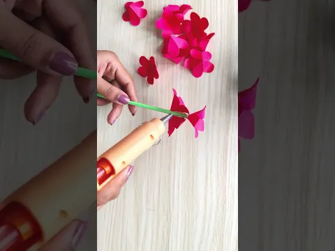 DIY Paper Flowers 🌸 | Beautiful Paper Flower Making | Easy Home Decor Craft #shorts