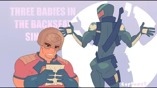 three babies in the backseat singing