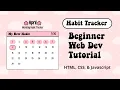 Learn By Coding a Kawaii Habit Tracker with HTML CSS Javascript Beginner Web Dev Tutorial