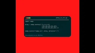 Python Numpy - NumPy array to CSV file