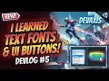 Adding UI Buttons Custom Fonts to My Indie Game Devlog