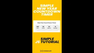 Simple New Year Countdown Timer Shorts - Codingscape