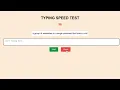 typing speed test in JavaScript web development