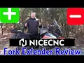 NiceCNC Fork Extender review on KTM 390 Adventure More stable more ground clearance