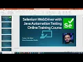 Selenium WebDriver With Java Full Course Demo Automation Testing Training