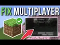 How To Fix Minecraft Multiplayer Not Working - Full Tutorial