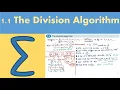 1 1 The Division Algorithm FP2 - Chapter 1 Number theory