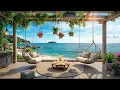Download Lagu Morning Jazz \u0026 Cheerful Bossa Nova Music at Seaside Cafe Ambience for Relaxing, Studying, Working