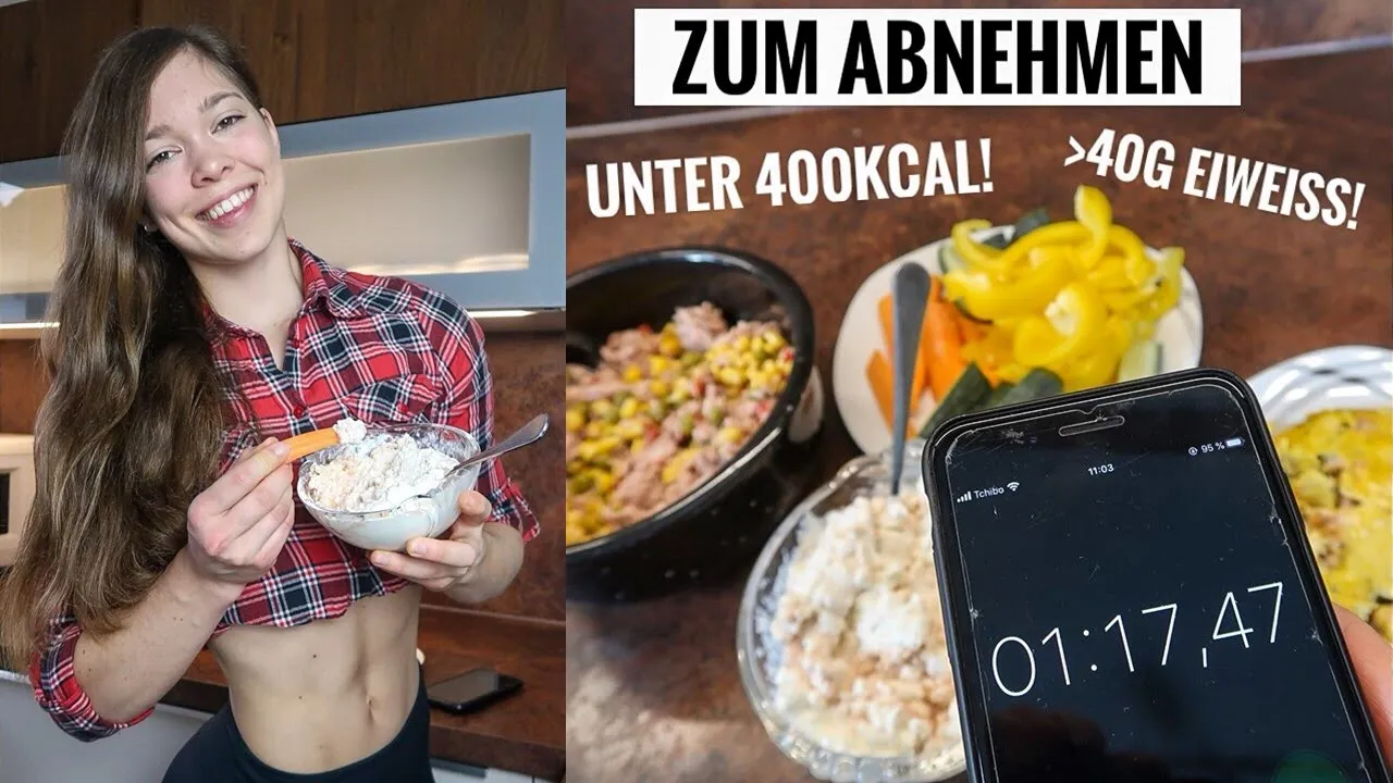 Rezepte unter 300 Kalorien I Nudelsalat, Pizza, Gefüllte Süßkartoffel I gesunde Gerichte Abnehmen. 