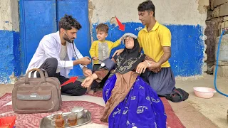 The attendant brought a doctor to treat Afsaneh s hand putting Ghodrat s mind at ease