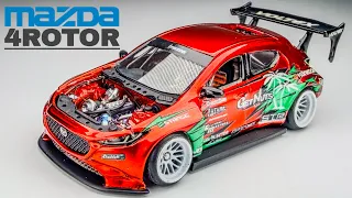 4 Rotor R26B Twin Turbo Powered Mazda 3 Drift Missile Tomica Custom