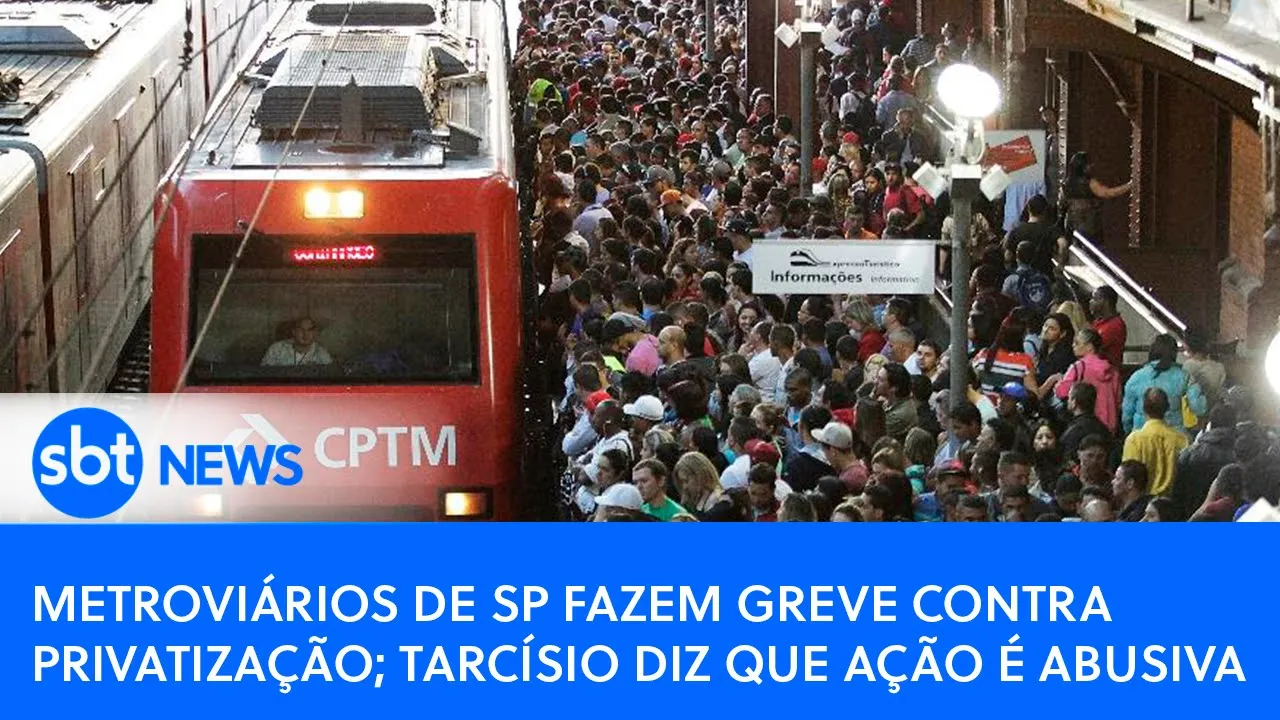 ????Poder Expresso: Metroviários de SP fazem greve contra privatização; Tarcísio diz que ação é abusiva