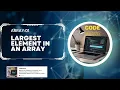 Array 01 Basics of Array Finding Largest Element in an Array